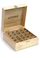 картинка dōTERRA Logo Engraved Wooden Box / Деревянная шкатулка, для хранения масел, 15,3 х 16 х 7.5 см Эфирных масел doTERRA от интернет магазина aroma4you.ru
