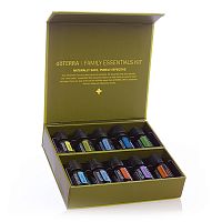 картинка FAMILY ESSENTIALS KIT/ Семейный набор "Домашняя аптечка", смеси и чистые эфирные масла: Лаванда, Лимон,  Чайное дерево, Мята перечная, Орегано, Ладана, Дыхание, На страже, Глубокая синева, Дайджест Зен. Эфирных масел doTERRA от интернет магазина aroma4you.ru
